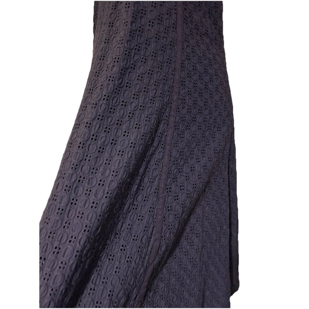 Liz Claiborne Dress Petite Brown Eyelet Lace Cotton Dress Size 12 Petite - Picture 2 of 8